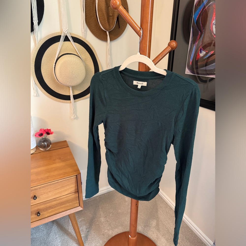 Madewell Forest Green Cinched Sweater size small